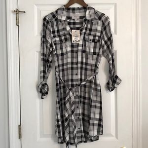 NWT Bass Shirt Dress with Tie - Size S